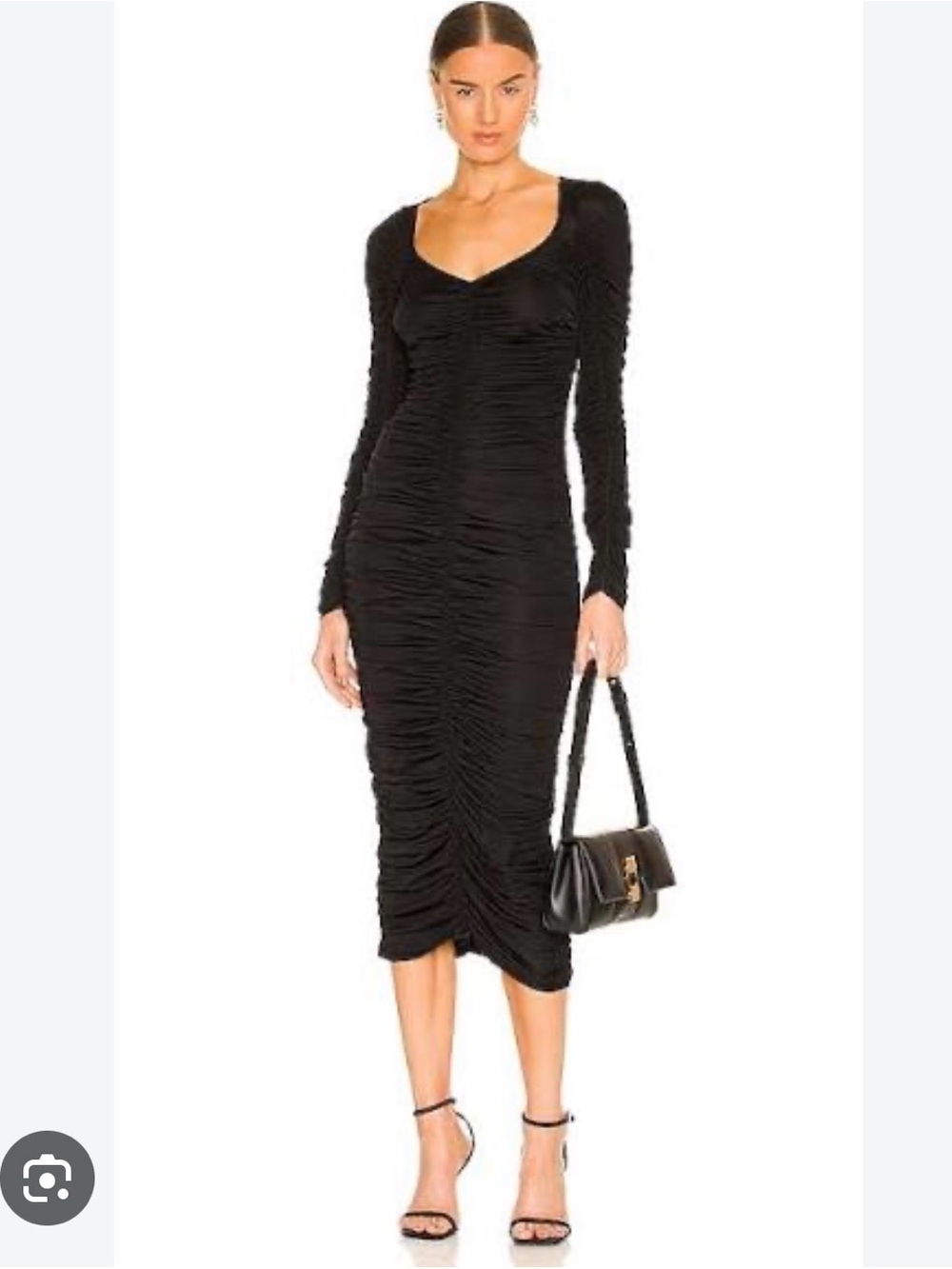 NWT LāAcademie Nyla MIDI Dress in Black Revolver